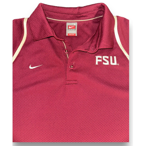 Nike Other - Nike Fit-Dry Mens FSU Florida State Seminoles Football Coaches‎ Polo Shirt L